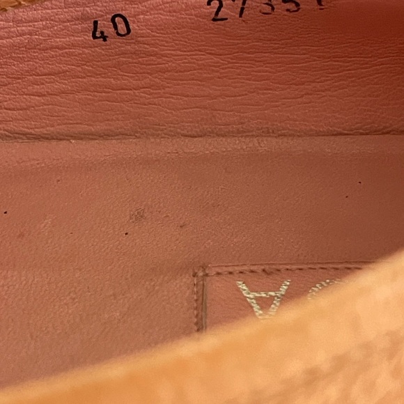 Vintage Escada Leather Penny Loafers Size 9/40 Peachy Tan Made In Italy - Picture 6 of 9